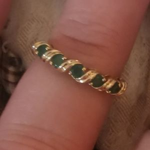14k gold emerald